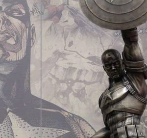 Estatua de bronce Capitán América 75 aniversario escala 1/12