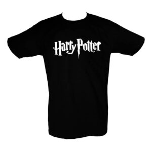 Camiseta negra logo Harry Potter