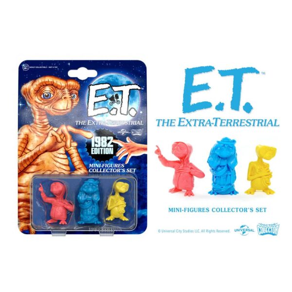 E.T. El Extraterrestre Pack de 3 Minifiguras Collector's Set 1982 Edition 5 cm
