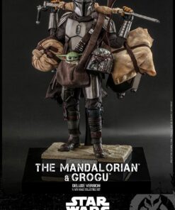 Star Wars The Mandalorian Pack de 2 Figuras 1/6 The Mandalorian & Grogu Deluxe Version 30 cm - Imagen 3
