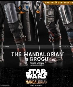 Star Wars The Mandalorian Pack de 2 Figuras 1/6 The Mandalorian & Grogu Deluxe Version 30 cm - Imagen 5