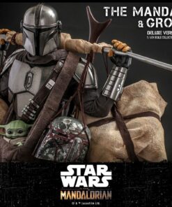 Star Wars The Mandalorian Pack de 2 Figuras 1/6 The Mandalorian & Grogu Deluxe Version 30 cm - Imagen 6
