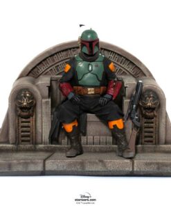 Star Wars The Mandalorian Estatua 1/10 Deluxe Art Scale Boba Fett on Throne 18 cm