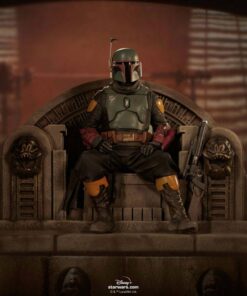 Star Wars The Mandalorian Estatua 1/10 Deluxe Art Scale Boba Fett on Throne 18 cm - Imagen 12