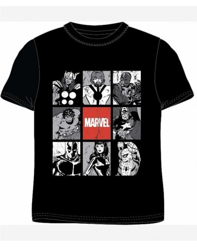 Camiseta Marvel Comics negra