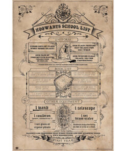 Póster Harry Potter Hogwarts School List GPE5158