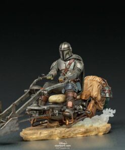 Star Wars The Mandalorian Estatua 1/10 Deluxe Art Scale Mandalorian on Speederbike 18 cm - Imagen 4