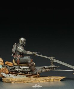Star Wars The Mandalorian Estatua 1/10 Deluxe Art Scale Mandalorian on Speederbike 18 cm - Imagen 5