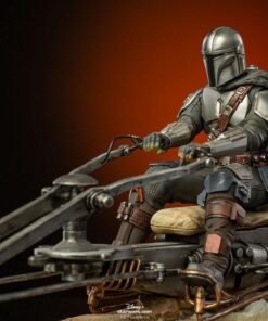 Star Wars The Mandalorian Estatua 1/10 Deluxe Art Scale Mandalorian on Speederbike 18 cm - Imagen 6