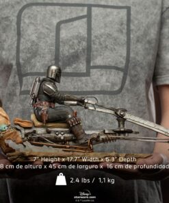 Star Wars The Mandalorian Estatua 1/10 Deluxe Art Scale Mandalorian on Speederbike 18 cm - Imagen 12