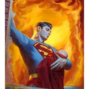 DC Comics Litografia Saving Grace: A Hero's Rescue 46 x 56 cm - enmarcado
