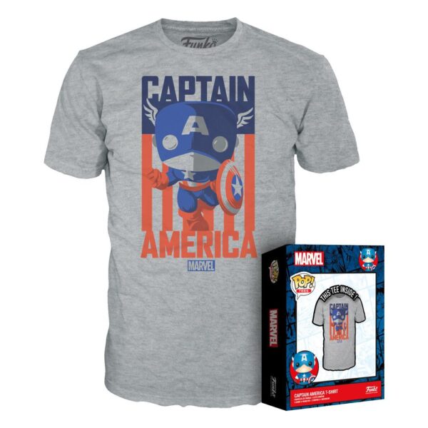 Marvel POP! Tees Camiseta Captain America
