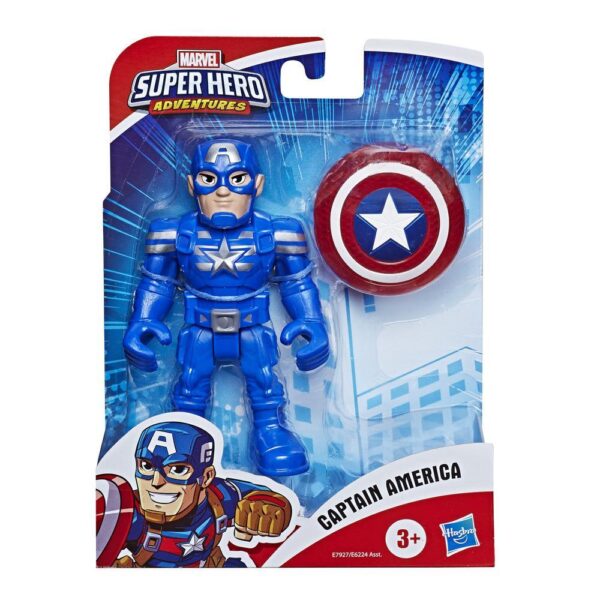 Super Hero Adventures Heroes Marvel Capitan America con escudo