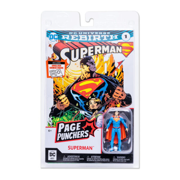 Figura Superman + Comic Rebirth Superman DC Comics 7cm