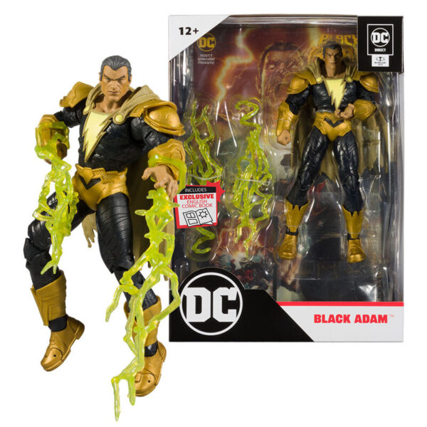 Figura Black Adam + Comic Black Adam DC Comics 17cm