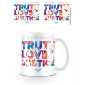 Taza desayuno Wonder Woman Truth Love Justice